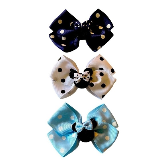 NWOT-MINNIE MOUSE HAIR BOWS - Picture 1 of 8